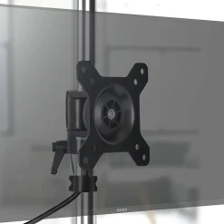 DM751 Support écran PC sur socle pour bureau Bras de moniteur Rotatif Inclinable Pivotant Compatible VESA 75 100 Duronic