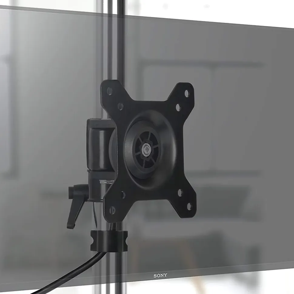 DM751 Support écran PC sur socle pour bureau Bras de moniteur Rotatif Inclinable Pivotant Compatible VESA 75 100 Duronic