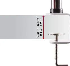 DM252 WE Support 2 écrans PC à pince pour bureau Bras de moniteur Rotatif Inclinable Pivotant Compatible VESA 75 100 Duronic