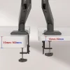 DM6A2 Support 2 écrans PC à pince Bras de moniteur Rotatif Inclinable Pivotant Charge max 9 kg Compatible VESA 75 100 Duronic