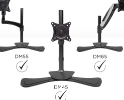 DM75D STAND Socle pour support d'écran et bras de moniteur Alternative à la pince de fixation ou au grommet Duronic
