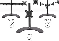 DM25D STAND Socle pour support d'écran et bras de moniteur Alternative à la pince de fixation ou au grommet Duronic