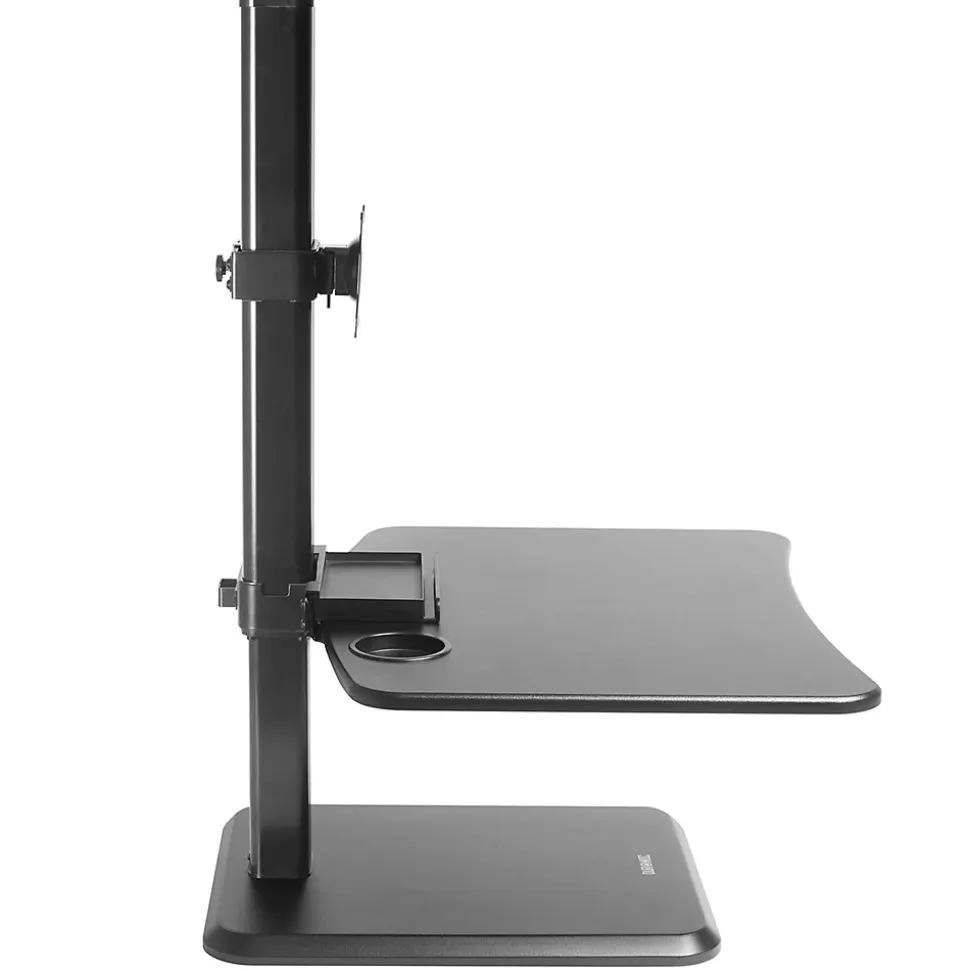 DM05D14 Station de travail assis debout 65 x 51 cm avec support d'écran intégré Hauteur ajustable de 7 à 44 cm Duronic