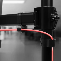 DM25D2 Support 2 écrans PC sur socle pour bureau Bras de moniteurs Rotatif Inclinable Pivotant Compatible VESA 75 100 Duronic