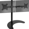 DM15D2 Support 2 écrans PC sur socle pour bureau Bras de moniteurs Rotatif Inclinable Pivotant Compatible VESA 75 100 Duronic