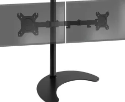 DM15D2 Support 2 écrans PC sur socle pour bureau Bras de moniteurs Rotatif Inclinable Pivotant Compatible VESA 75 100 Duronic