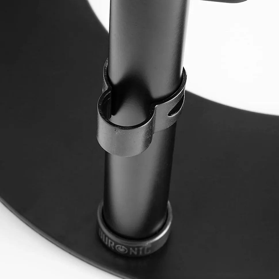 DM15D2 Support 2 écrans PC sur socle pour bureau Bras de moniteurs Rotatif Inclinable Pivotant Compatible VESA 75 100 Duronic