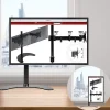 DM25D1 Support écran PC sur socle pour bureau Bras de moniteur Rotatif Inclinable Pivotant Compatible VESA 75 100 Duronic