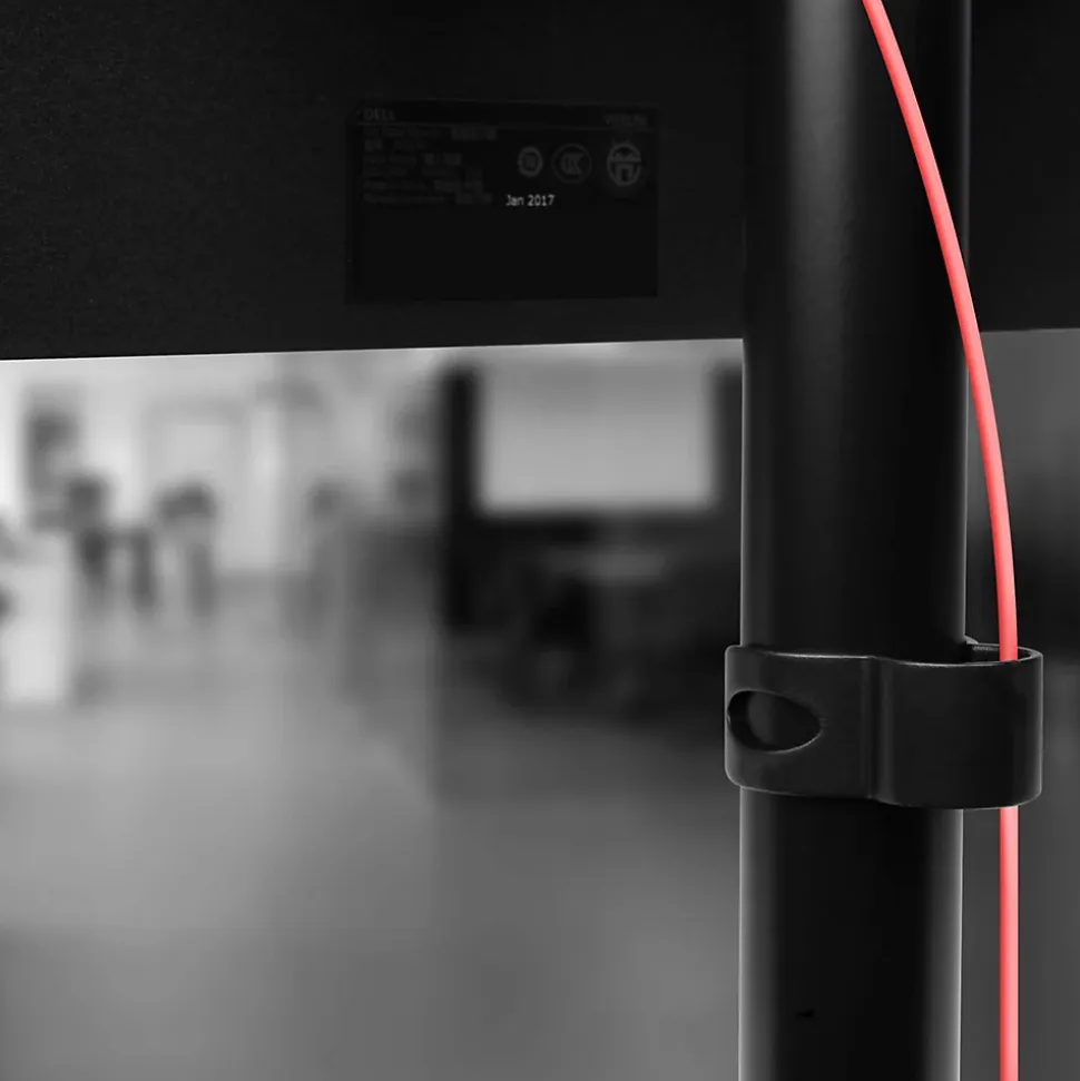 DM15D1 Support écran PC sur socle pour bureau Bras de moniteur Rotatif Inclinable Pivotant Compatible VESA 75 100 Duronic
