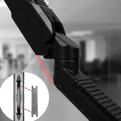 DMDCL1X1 Support écran PC et ordinateur portable à pince pour bureau Rotatif Inclinable Pivotant Compatible VESA 75 100 Duronic