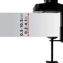 DMDCL1X1 Support écran PC et ordinateur portable à pince pour bureau Rotatif Inclinable Pivotant Compatible VESA 75 100 Duronic