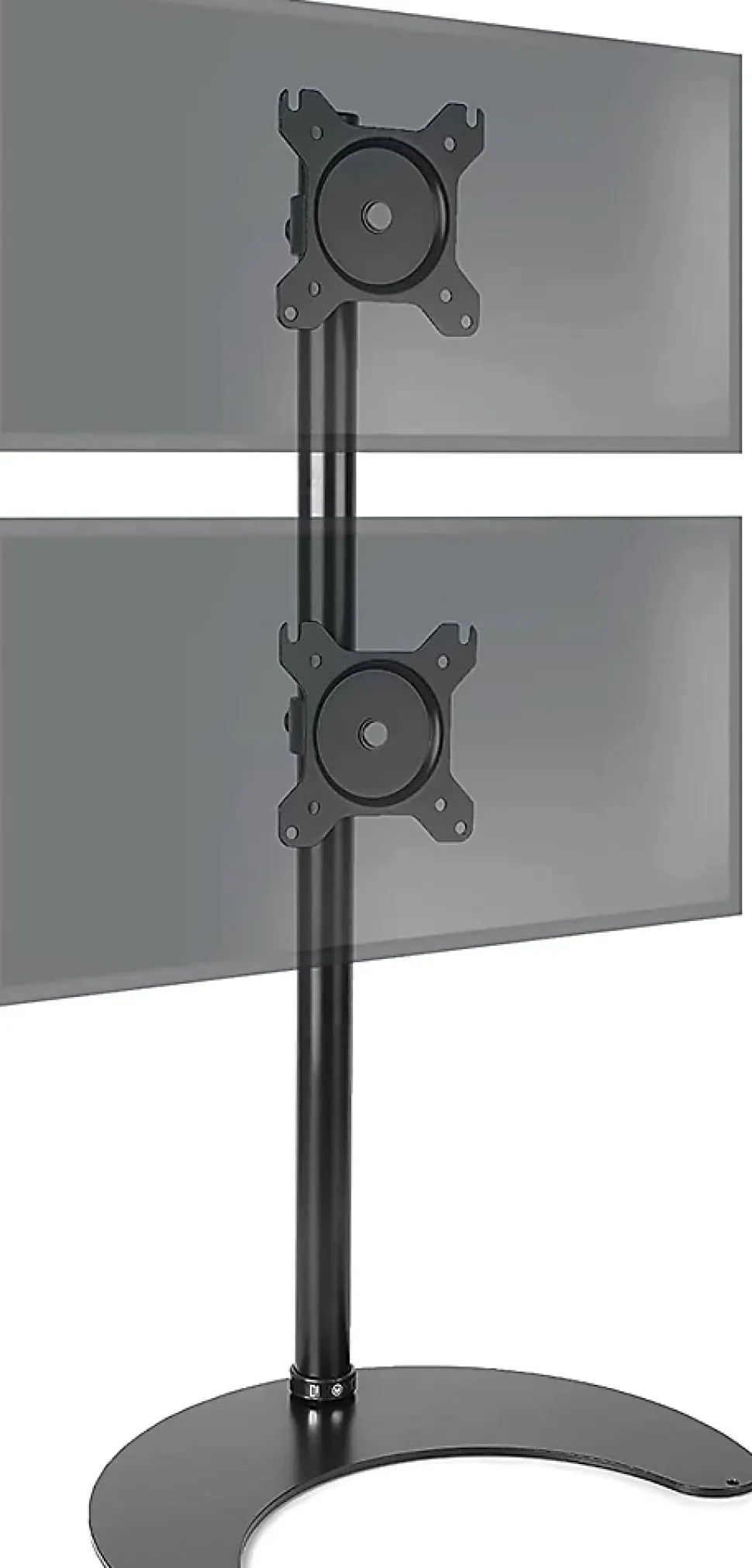DM15D2V2 Support 2 écrans PC sur socle pour bureau Bras de moniteurs Rotatif Inclinable Pivotant Compatible VESA 75 100 Duronic