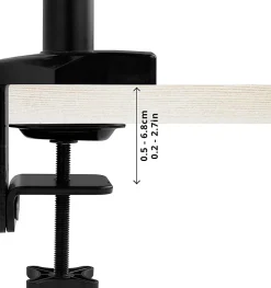 DMG52 Support 2 écrans PC à pince pour bureau Bras de moniteur Rotatif Inclinable Pivotant Compatible VESA 75 100 Duronic