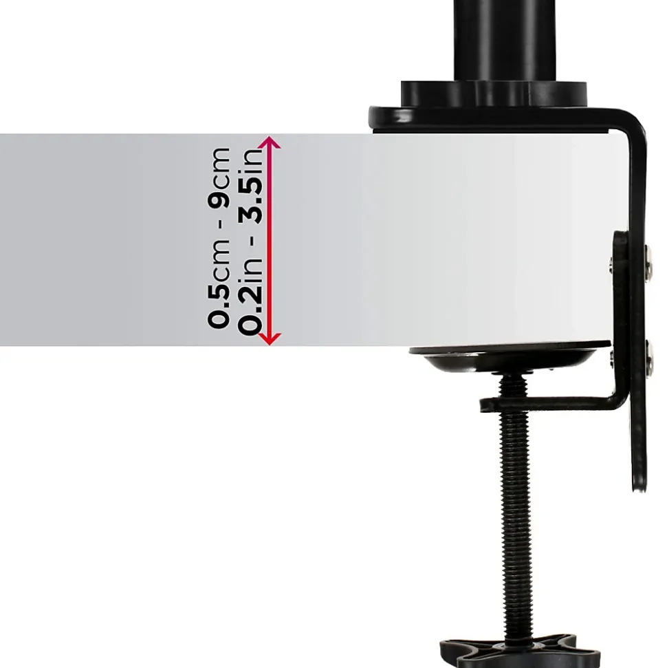 DMGM5X1 Support écran PC à pince pour bureau Bras de moniteur Rotatif Inclinable Pivotant Compatible VESA 75 100 Duronic