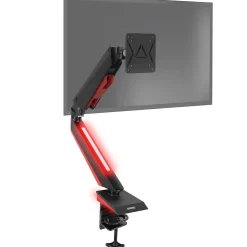 DMGM5X1 Support écran PC à pince pour bureau Bras de moniteur Rotatif Inclinable Pivotant Compatible VESA 75 100 Duronic