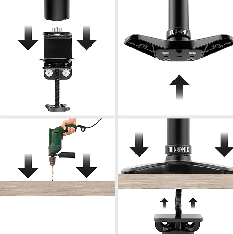 DM-GR-02 Grommet pour support d'écran des gammes DM45 DM55 DM65 Fixation par perçage pour remplacer la pince Duronic