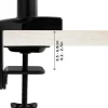 DMG51X2 Support écran PC à pince pour bureau Bras de moniteur Rotatif Inclinable Pivotant Compatible VESA 75 100 Duronic