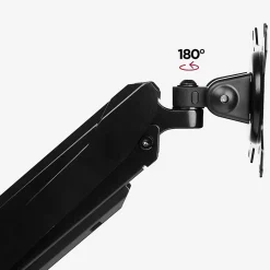 DMG51X2 Support écran PC à pince pour bureau Bras de moniteur Rotatif Inclinable Pivotant Compatible VESA 75 100 Duronic