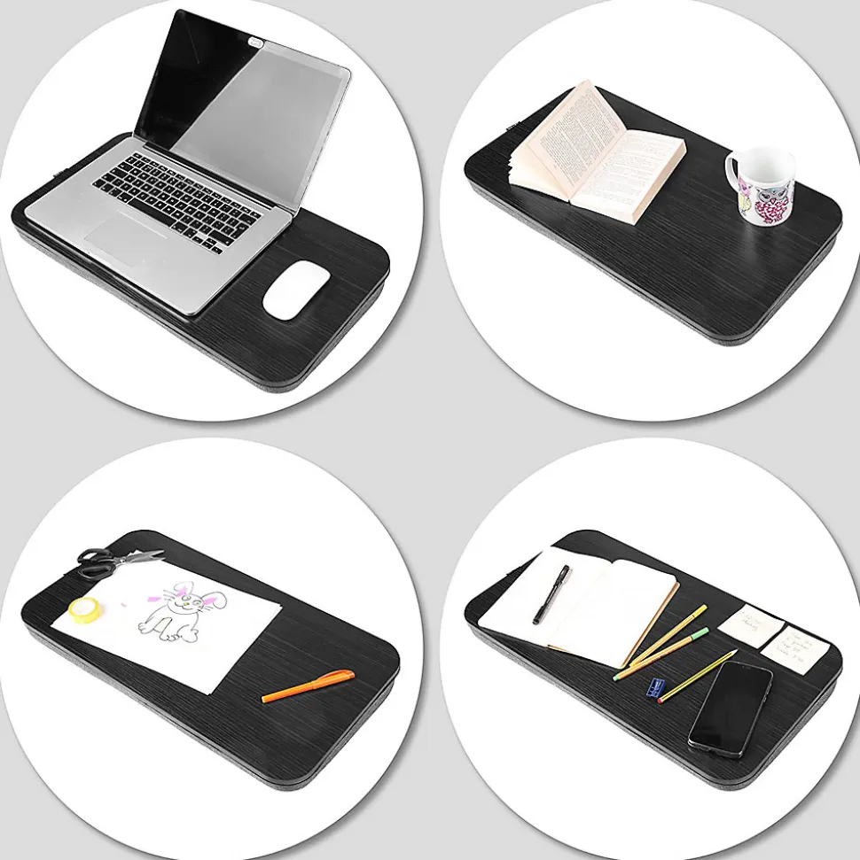 DML412 Plateau pour ordinateur portable Support pour tablette Lapdesk à poser sur les genoux ou sur un bureau Duronic