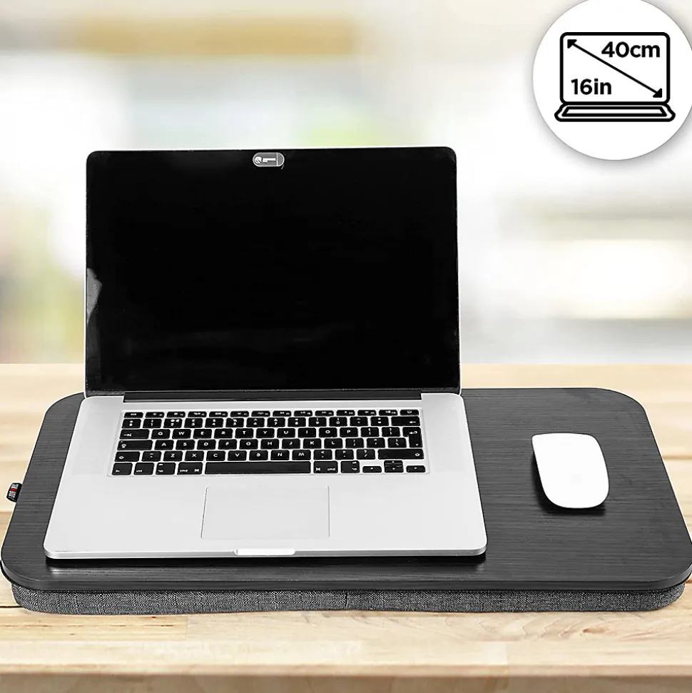 DML412 Plateau pour ordinateur portable Support pour tablette Lapdesk à poser sur les genoux ou sur un bureau Duronic