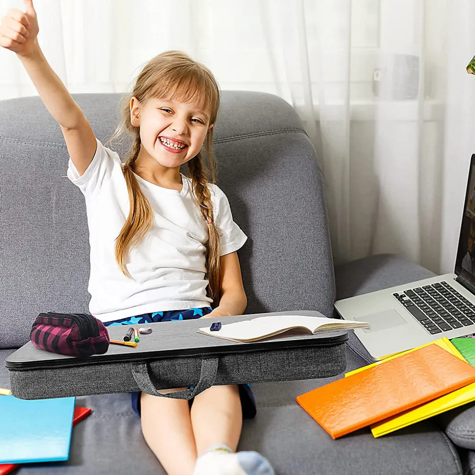 DML412 Plateau pour ordinateur portable Support pour tablette Lapdesk à poser sur les genoux ou sur un bureau Duronic