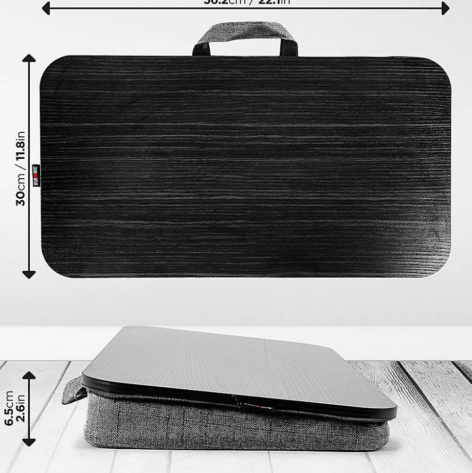 DML412 Plateau pour ordinateur portable Support pour tablette Lapdesk à poser sur les genoux ou sur un bureau Duronic