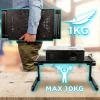 DML121 Support pour ordinateur portable tablette 25,5 x 39,5 cm Pliable réglable 6 articulations Charge max 10 kg Duronic