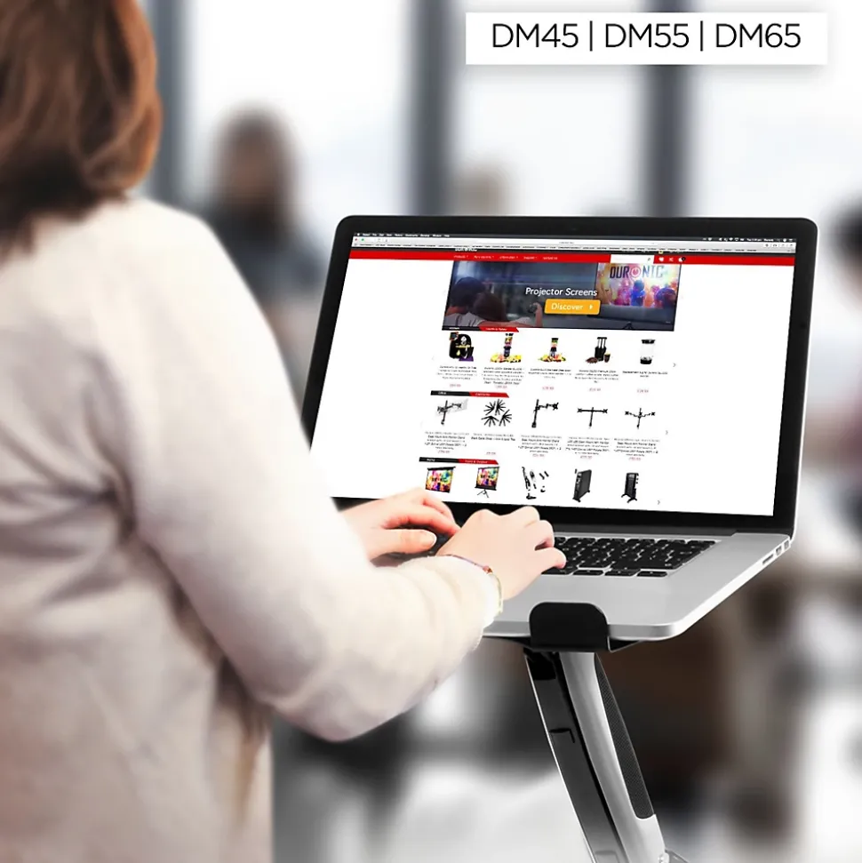 DML2 Support pour ordinateur portable tablette accessoire Compatible avec les gammes DM45 DM55 DM65 VESA 75 100 Duronic