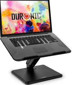 DML125 Support pour ordinateur portable tablette 26,5 x 40 cm Hauteur ajustable de 8 à 18,5 cm Charge max 5 kg Duronic