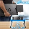 DML141 Support USB pour ordinateur portable tablette 27,5 x 61 cm Hauteur ajustable jusqu'à 49,5 cm Charge max 10 kg Duronic