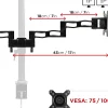 DM35P2 Bras double articulation pour écrans Support d'écran sans potence Equivalent au support d'écrans DM352 VESA 75 100 Duronic