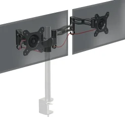 DM35P2 Bras double articulation pour écrans Support d'écran sans potence Equivalent au support d'écrans DM352 VESA 75 100 Duronic