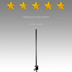DM45POLE Potence de 100 cm Fixation à pince Compatible avec support d'écran Permet d'ajuster la hauteur de l'écran Duronic