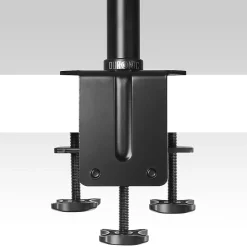 DM45POLE Potence de 100 cm Fixation à pince Compatible avec support d'écran Permet d'ajuster la hauteur de l'écran Duronic