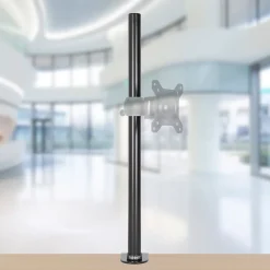 DM35POLE-80 Potence de 80 cm Fixation à pince Compatible avec support d'écran Permet d'ajuster la hauteur de l'écran Duronic