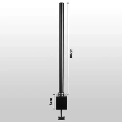 DM35POLE-80 Potence de 80 cm Fixation à pince Compatible avec support d'écran Permet d'ajuster la hauteur de l'écran Duronic