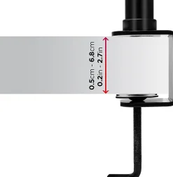 DMT154 Support 4 écrans PC à pince pour bureau Bras de moniteur Rotatif Inclinable Pivotant Compatible VESA 75 100 Duronic