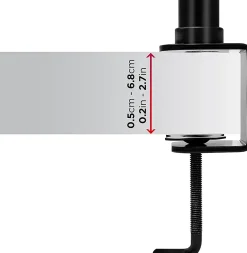 DMT252VX1 Support 2 écrans PC à pince pour bureau Bras de moniteur Rotatif Inclinable Pivotant Compatible VESA 75 100 Duronic