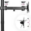 DMT151X2 Support écran PC à pince pour bureau Bras de moniteur Rotatif Inclinable Pivotant Compatible VESA 75 100 Duronic