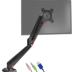 DMUSB5X1 Support écran PC à pince pour bureau Bras de moniteur Rotatif Inclinable Pivotant Compatible VESA 75 100 Duronic