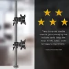 DM35V2X1 Support 2 écrans PC à pince pour bureau Bras de moniteur Rotatif Inclinable Pivotant Compatible VESA 75 100 Duronic