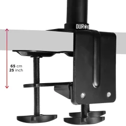 DM453VX1 Support 4 écrans PC à pince pour bureau Bras de moniteur Rotatif Inclinable Pivotant Compatible VESA 75 100 Duronic