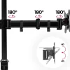 DM251X3 BK Support écran PC à pince pour bureau Bras de moniteur Rotatif Inclinable Pivotant Compatible VESA 75 100 Duronic