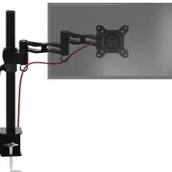 DM351X3 BK Support écran PC à pince pour bureau Bras de moniteur Rotatif Inclinable Pivotant Compatible VESA 75 100 Duronic