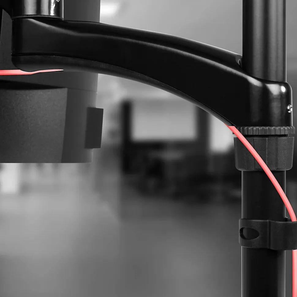 DM451X2 Support écran PC à pince pour bureau Bras de moniteur Rotatif Inclinable Pivotant Compatible VESA 75 100 Duronic