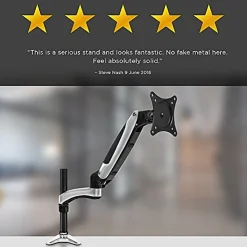 DM651X2 Support écran PC à pince pour bureau Bras de moniteur Rotatif Inclinable Pivotant Compatible VESA 75 100 Duronic