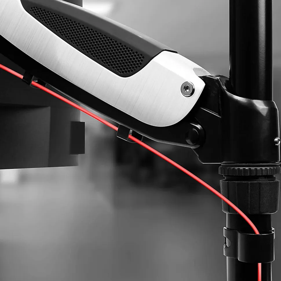 DM651X2 Support écran PC à pince pour bureau Bras de moniteur Rotatif Inclinable Pivotant Compatible VESA 75 100 Duronic
