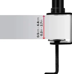 DM151X1 Support écran PC à pince pour bureau Bras de moniteur Rotatif Inclinable Pivotant Compatible VESA 75 100 Duronic