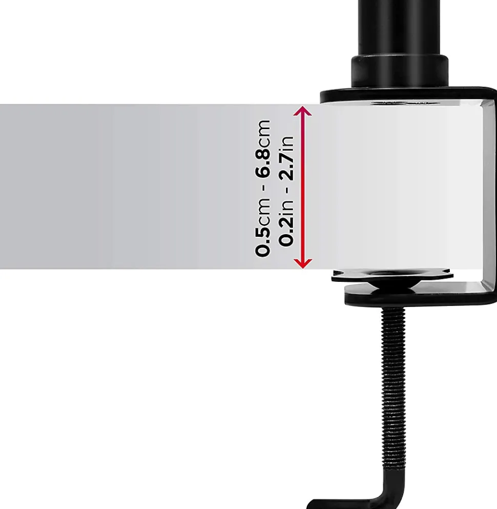 DM151X1 Support écran PC à pince pour bureau Bras de moniteur Rotatif Inclinable Pivotant Compatible VESA 75 100 Duronic