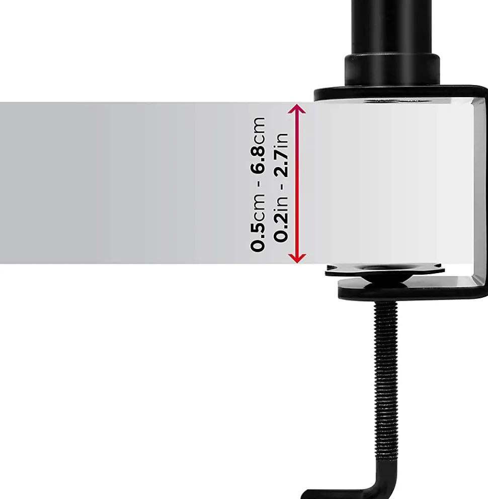 DM151X2 Support écran PC à pince pour bureau Bras de moniteur Rotatif Inclinable Pivotant Compatible VESA 75 100 Duronic